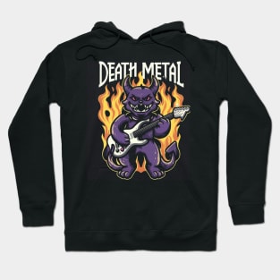 Death Metal Satanic Baphomet Cat Hoodie